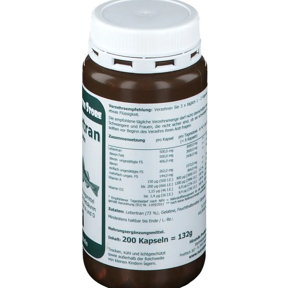 Lebertran 500 mg> Clearance