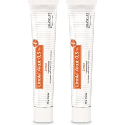 Linola Akut 0,5% - Hydrocortison Creme bei leicht entzündeter Haut, Sonnenbrand oder Mückenstichen| Online