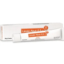 0,5% - Hydrocortison Creme bei leicht entzündeter Haut, Sonnenbrand oder Mückenstichen>Linola akut Best