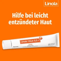 0,5% - Hydrocortison Creme bei leicht entzündeter Haut, Sonnenbrand oder Mückenstichen>Linola akut Best