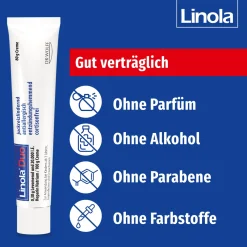 Linola® Duo - Cortisonfreie Creme gegen Juckreiz bei Neurodermitis und Ekzemen><noscript><img width=