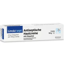 Linola® sept Antiseptische Hautcreme mit Clioquinol – Wundcreme bei abgeschürfter, entzündeter oder eitriger Haut> Clearance