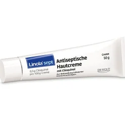 Linola® sept Antiseptische Hautcreme mit Clioquinol – Wundcreme bei abgeschürfter, entzündeter oder eitriger Haut><noscript><img width=
