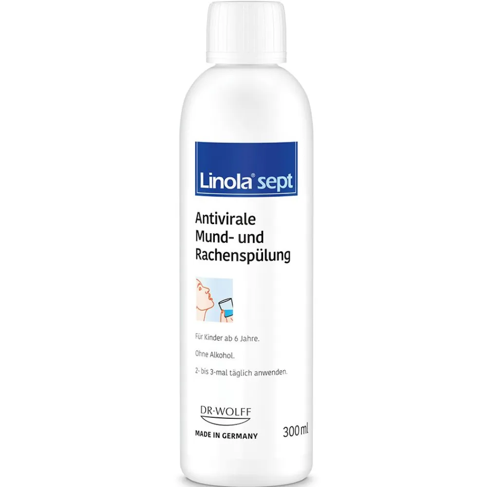 Linola® sept Antivirale Mund- und Rachenspülung - Mundspülung zum Gurgeln und Spülen> Hot