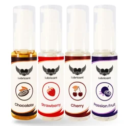 - Gleitgel mit Geschmack Erdbeere, Kirsche, Schokolade, Passionsfrucht im Set 120ml|LOVELYNESS Discount