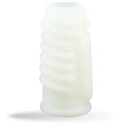 - Penishülle mit Vibration Weiß mit Rillen|LOVELYNESS Outlet