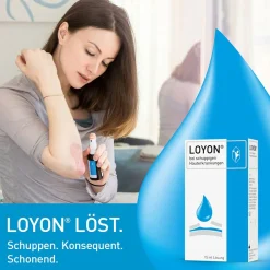 LOYON bei Schuppenflechte, Milchschorf und Kopfgneis 15ml Lösung>