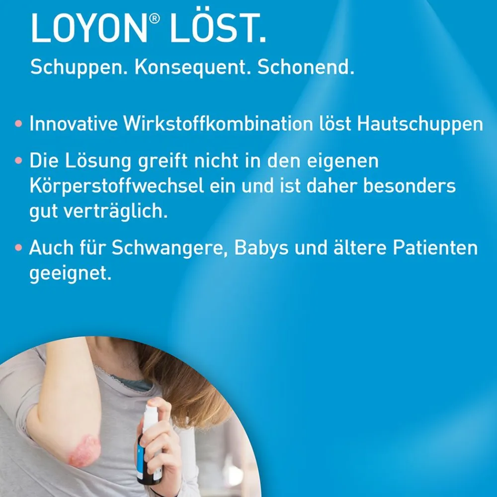 LOYON bei Schuppenflechte, Milchschorf und Kopfgneis 15ml Lösung>