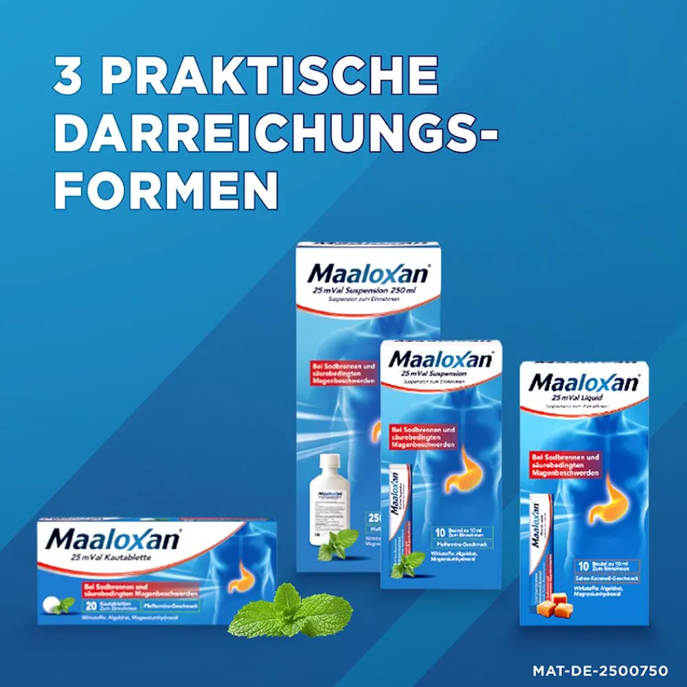 Kautabletten | Bei Sodbrennen & Magenschmerzen | Akuthilfe & Schutz|Maaloxan Online