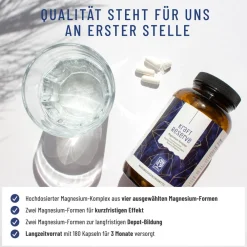 Magnesium Komplex 180 vegane Kapseln hochdosiert 400 mg Bisglycinat Kraftreserve ®><noscript><img width=
