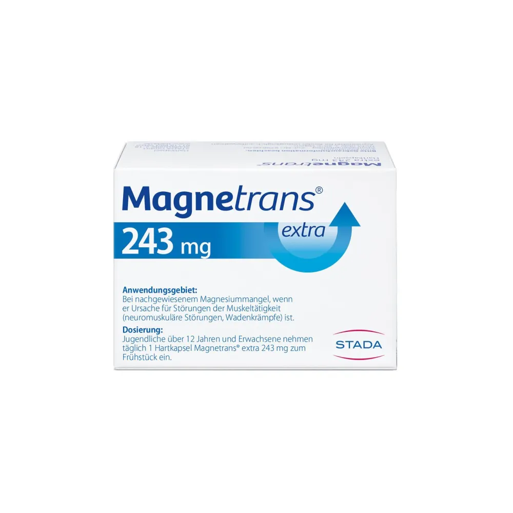 Magnetrans® extra 243 mg - Magnesiumkapseln für eine schnelle Hilfe bei Muskel- und Wadenkrämpfen bei nachgewiesenem Magnesiummangel> New