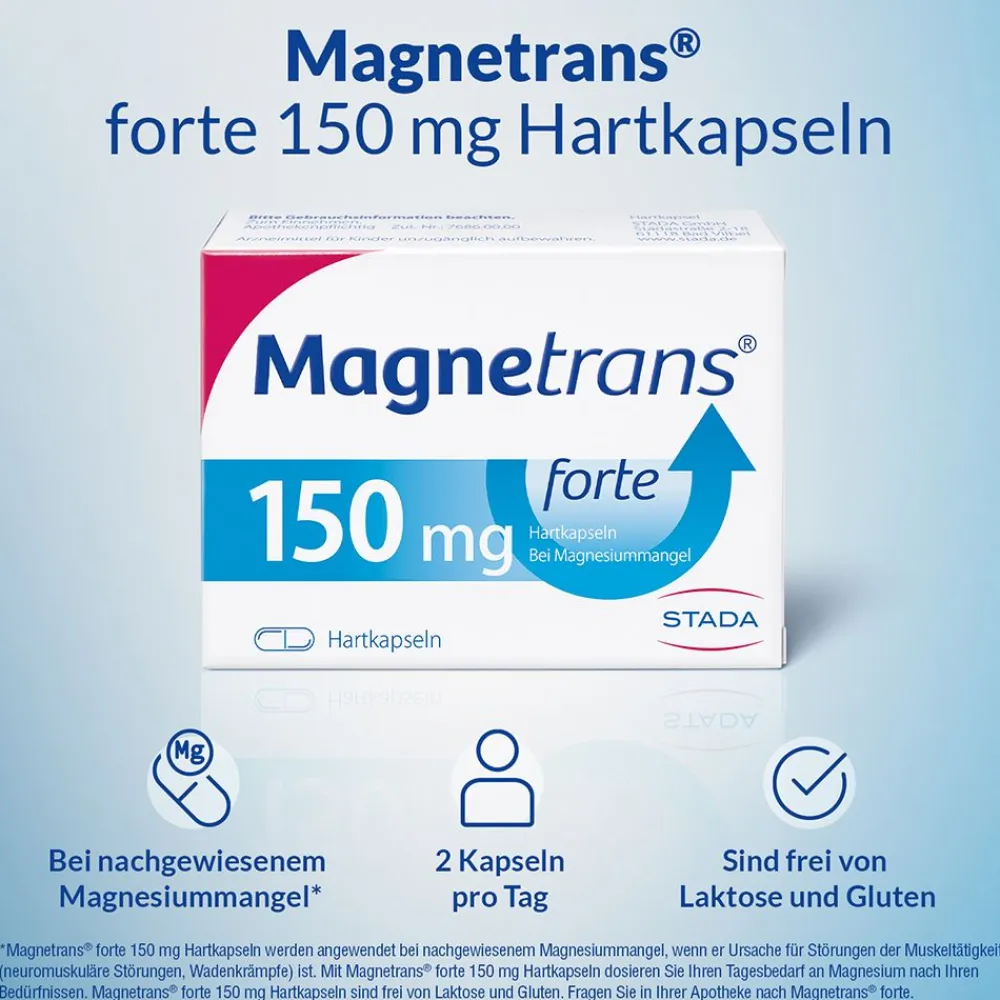 Magnetrans® forte 150 mg - Magnesiumkapseln bei nachgewiesenem Magnesiummangel| Outlet