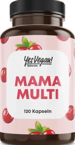 Mama Multi 3-in-1 – Vitamine mit Folsäure, Eisen, Biotin, B-Komplex, C & D für jede Phase>YesVegan Outlet
