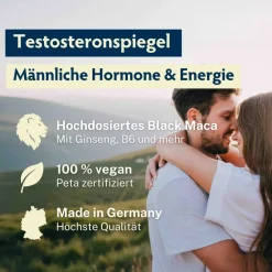 Mann & Kraft | Hormon Balance & Energie | schwarzes Maca & Aminosäuren|MASCUPRO Outlet
