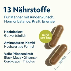Mann & Kraft | Hormon Balance & Energie | schwarzes Maca & Aminosäuren|MASCUPRO Outlet
