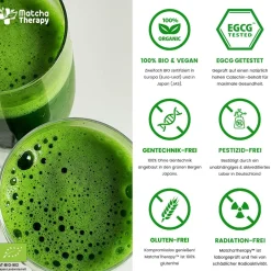 MatchaTherapy 130+ | BIO Matcha Grüntee aus Japan | Laborgeprüft: min. 130mg/g EGCG Antioxidantien| Clearance