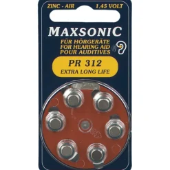 Maxsonic PR 312 Batterien für Hörgeräte| Outlet