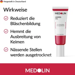 Medolin® Herpesgel - Herpescreme gegen Lippenherpes - Herpes Creme für gesunde Lippen| New