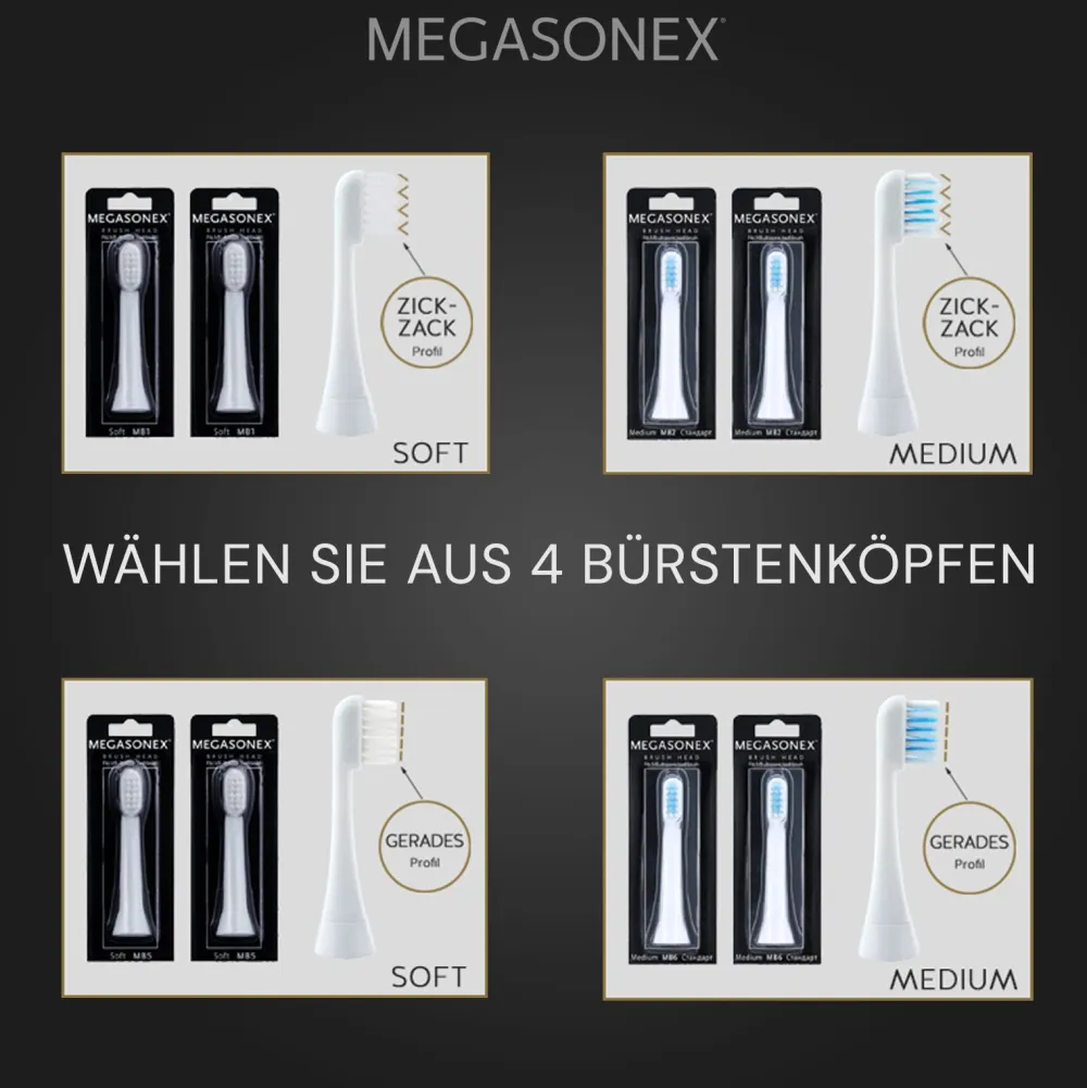 MEGASONEX MB5 soft-flach Bürstenköpfe| Discount