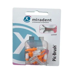 Pic-Brush® Ersatz-Interdentalbürsten orange konisch 2,5 - 5,0 mm>Miradent Discount