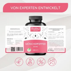 Mönchspfeffer Kapseln Hochdosiert, 20 mg pro Kapsel, 10:1 Extrakt, 240 St -><noscript><img width=
