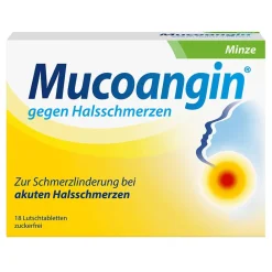 Mucoangin Minze 20 mg | Lutschtabletten gegen Halsschmerzen, 3h Schmerzlinderung| New