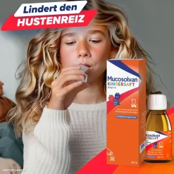Kindersaft 250ml | löst Schleim, erleichtert Abhusten und lindert Hustenreiz|Mucosolvan Discount