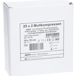 Mullkompressen 8 fach 10 x 10 cm steril><noscript><img width=
