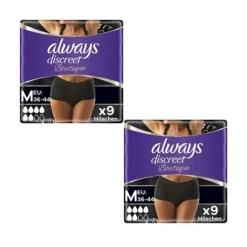 Multipack 2x Discreet Boutique Inkontinenz Pants Black M 9St>always Hot