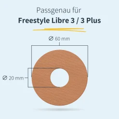 | Freestyle Libre 3 / 3 Plus Ringpatch - Round><noscript><img width=