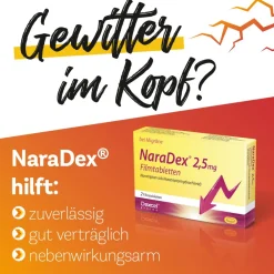 NaraDex® 2,5 mg, bei Migräne mit und ohne Aura| Best