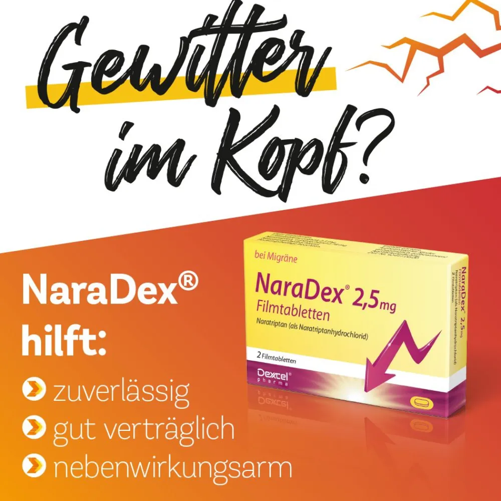 NaraDex® 2,5 mg, bei Migräne mit und ohne Aura| Best