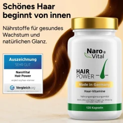 NAROVITAL® Hair-Power - Haar Vitamine Kapseln mit Biotin für Frauen & Männer| Clearance