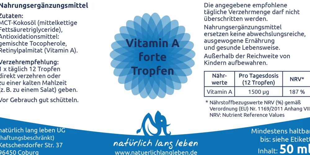 Vitamin A 8000 I.E.>natürlich lang leben Best