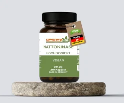 Nattokinase Hochdosiert 20.000FU/g | 240 Kapseln | 8 Monate Vorrat | Canitat M><noscript><img width=