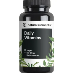 Daily Vitamins – 120 Kapseln – alle wertvollen Vitamine A-K – perfekt für Sportler>natural elements Clearance
