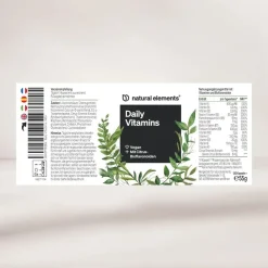 Daily Vitamins – 120 Kapseln – alle wertvollen Vitamine A-K – perfekt für Sportler>natural elements Clearance