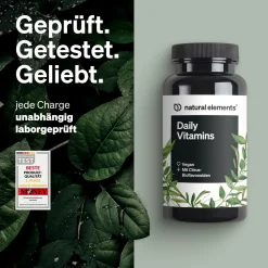 Daily Vitamins – 120 Kapseln – alle wertvollen Vitamine A-K – perfekt für Sportler><noscript><img width=