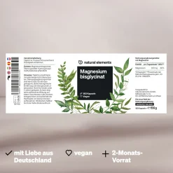 Magnesiumbisglycinat – Chelatiertes Magnesium – 180 Kapseln – 300mg Magnesium/Tag><noscript><img width=