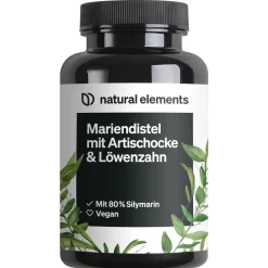 Mariendistel Artischocke Löwenzahn Komplex - 120 Kapseln - mit 80% Silymarin|natural elements Online