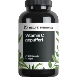 Vitamin C gepuffert 500mg – 365 Kapseln – magenschonend – pflanzliche Fermentation|natural elements Sale
