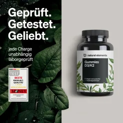 Vitamin D3/K2 – 120 Gummies – 1.000I.E. D3/Tag – Tropical – Markenrohstoff K2VITAL®><noscript><img width=