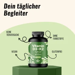 Nature Flow Vitamin D3 K2 Tabletten 20000 IE| Discount