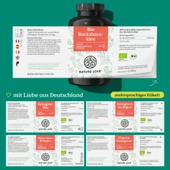 ® Bio Bockshornklee Kapseln - 240 Stück - 2600mg je Tagesdosis (650mg/Kapsel) - Fenugreek|NATURE LOVE Outlet