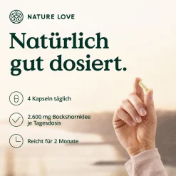 ® Bio Bockshornklee Kapseln - 240 Stück - 2600mg je Tagesdosis (650mg/Kapsel) - Fenugreek|NATURE LOVE Outlet