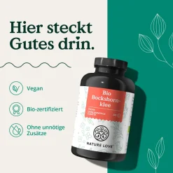 ® Bio Bockshornklee Kapseln - 240 Stück - 2600mg je Tagesdosis (650mg/Kapsel) - Fenugreek|NATURE LOVE Outlet