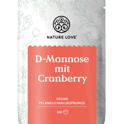 ® D-Mannose Pulver + Cranberry - 250g Pulver - 100 Tage Reichweite - mit Dosierlöffel>NATURE LOVE Online