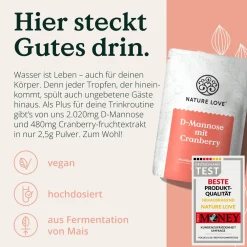 ® D-Mannose Pulver + Cranberry - 250g Pulver - 100 Tage Reichweite - mit Dosierlöffel><noscript><img width=