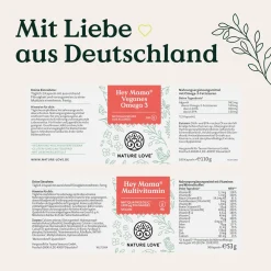 ® Hey Mama Schwangerschaftsvitamine - Folsäure, Omega 3, Vitamine, Mineralstoffe|NATURE LOVE Sale