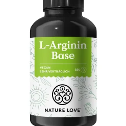 ® L-Arginin Base mit Citrullin - 365 Stk - pflanzliches Arginin BASE Form 99,7+% Reinheit>NATURE LOVE Sale